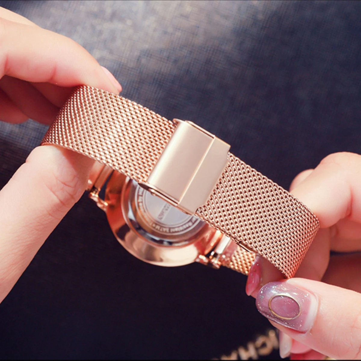 Reloj HANNAH MARTIN para Mujer, Estilo Nórdico Minimalista, Movimiento de Cuarzo Japonés, Resistente al Agua 3 Bar, 36 mm, Oro Rosa Completo, Dropshipping
