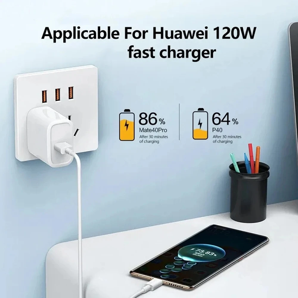 NNBILI 5 uds tipo C Cable de datos de carga súper rápida 120W Cable de cargador rápido para Samsung Xiaomi Huawei USB C Cable de datos de teléfono móvil