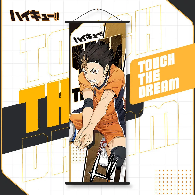 Haikyuu!! Póster Largo para Pared, Papel Tapiz de Hinata Shoyo, Decoración de Pared, Disimula Imperfecciones, Mercancía de Anime, Regalo Navideño