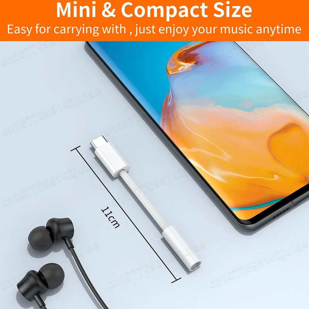 Adaptador USB tipo C a conector de auriculares hembra de 3,5mm Cable de Audio USB C a Aux para iPhone 15 Plus15 Pro Max iPad Pro MacBook