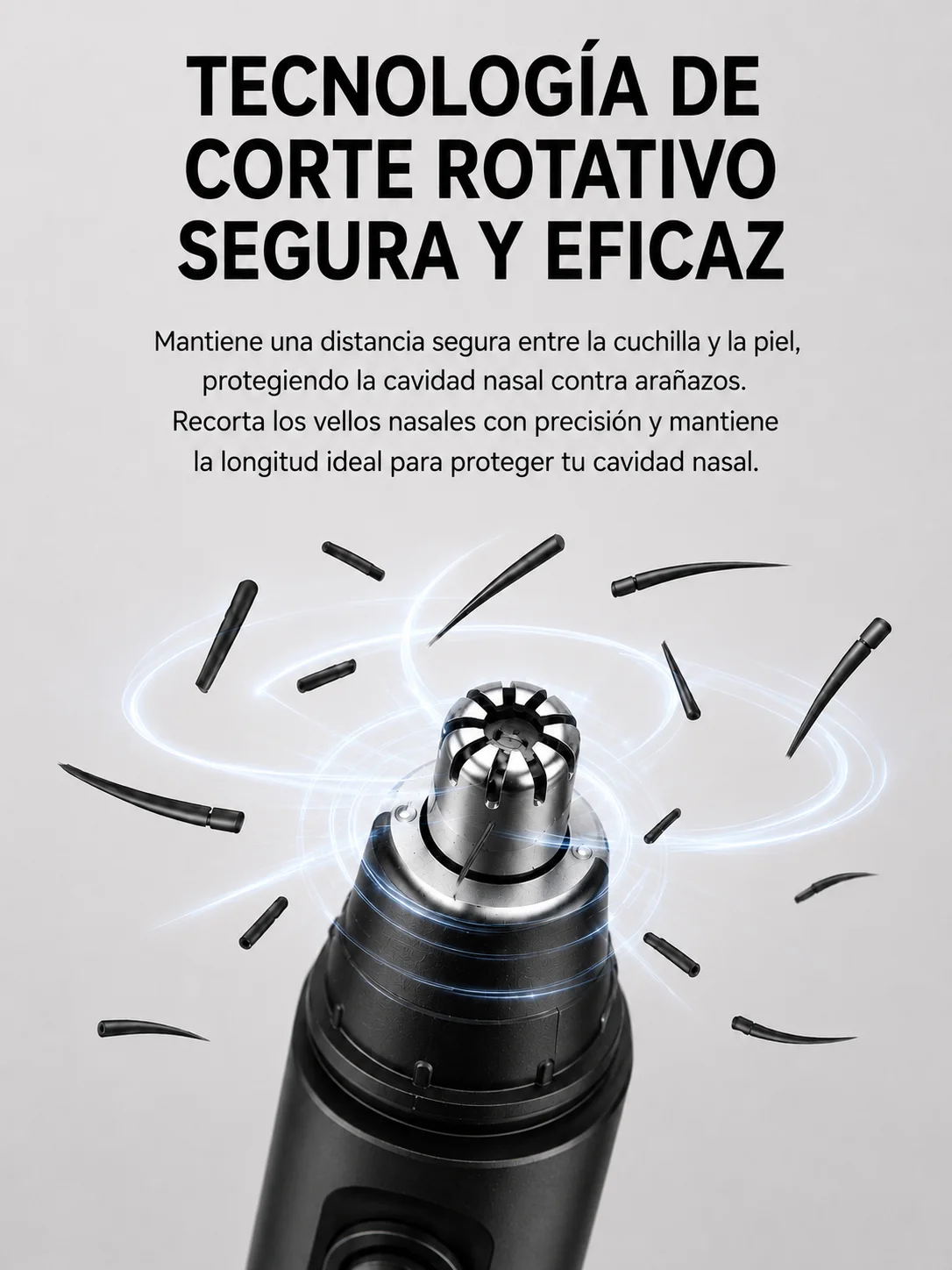 Recortador de Vello Nasal 2.0 Recién Mejorado, Recortador de Vello Nasal Eléctrico Recargable, Afeitadora para Hombre, Cortadora de Vello Nasal para Mujer, Recortador de Vello de Oídos