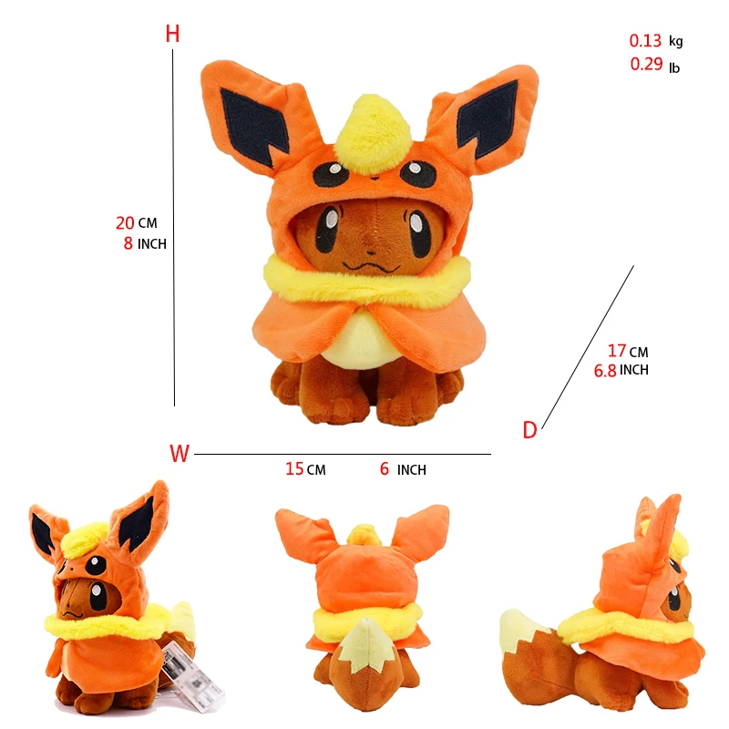 Eevee Cos Umbreon Espeon Jolteon Flareon Glaceon Vaporeon Sylveon Leafeon peluche suave dibujos animados colección All Star