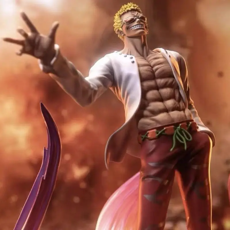 Figura de Anime de una pieza de 29cm, figura de acción de Donquixote Doflamingo, modelo de Pvc, estatua, colección de muñecos, adornos de decoración, juguetes de regalo