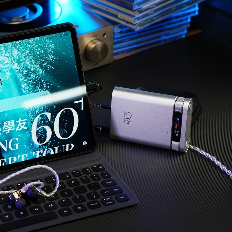 SHANLING H2 Amplificador DAC USB Portátil, Amplificador de Auriculares Bluetooth de Audio de Alta Resolución, Chip CS43198, Reproducción Local LDAC PCM384 DSD256