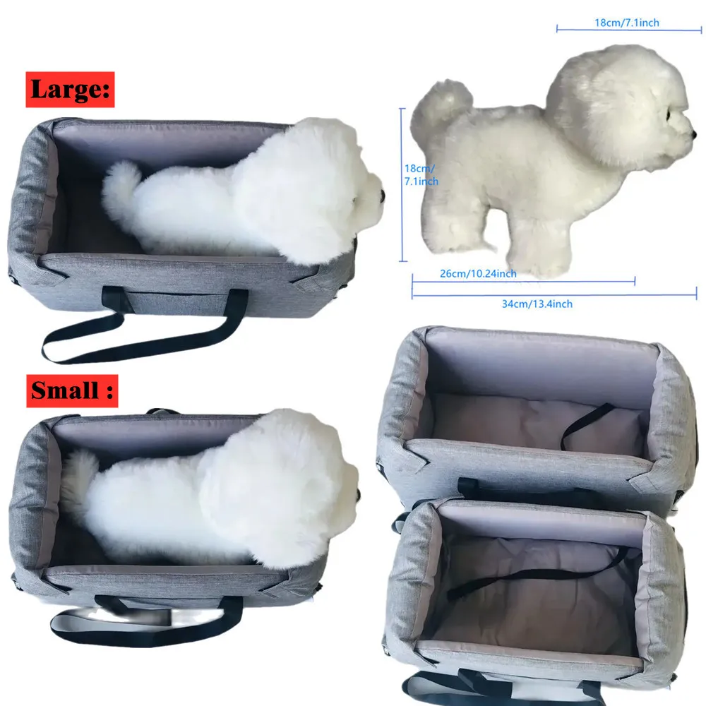 Cama para Perro en el Asiento del Coche, Cama Central para Perro en el Coche, Transportín Portátil para Perros Pequeños y Gatos, Bolsa de Viaje Segura, Accesorios para Perros