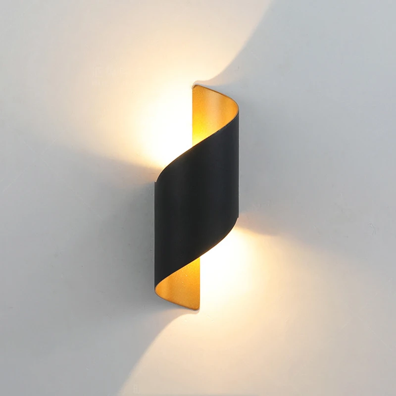 Lámpara de pared LED moderna impermeable IP65 arriba abajo 10W iluminación exterior hogar Hotel tienda pasillo porche aplique lámparas de pared AC 220V 110V