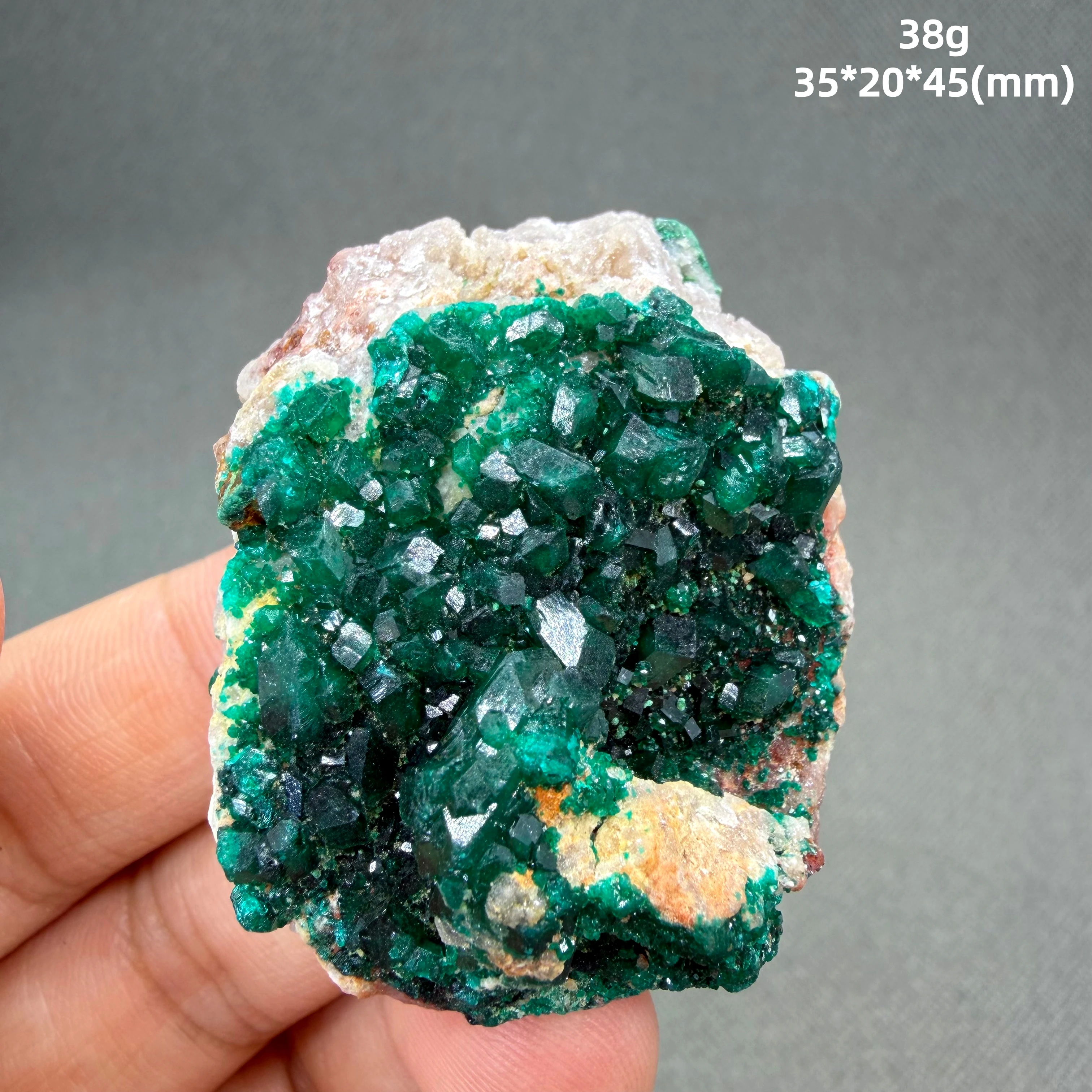 Dioptasa Rara — El Mineral Verde Más Vívido de la Tierra — Espécimen de Cristal — Natural, Sin Reparaciones