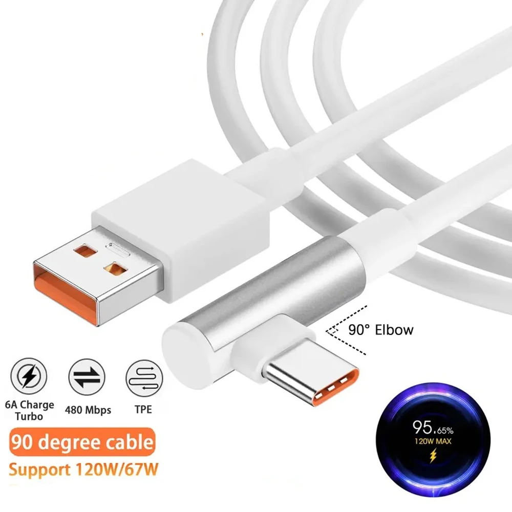 Cable de carga rápida USB tipo C de 120W para Xiaomi 14 13 Pro Ultra, Cable de carga rápida USB A a tipo C para teléfono, accesorios para Note 12