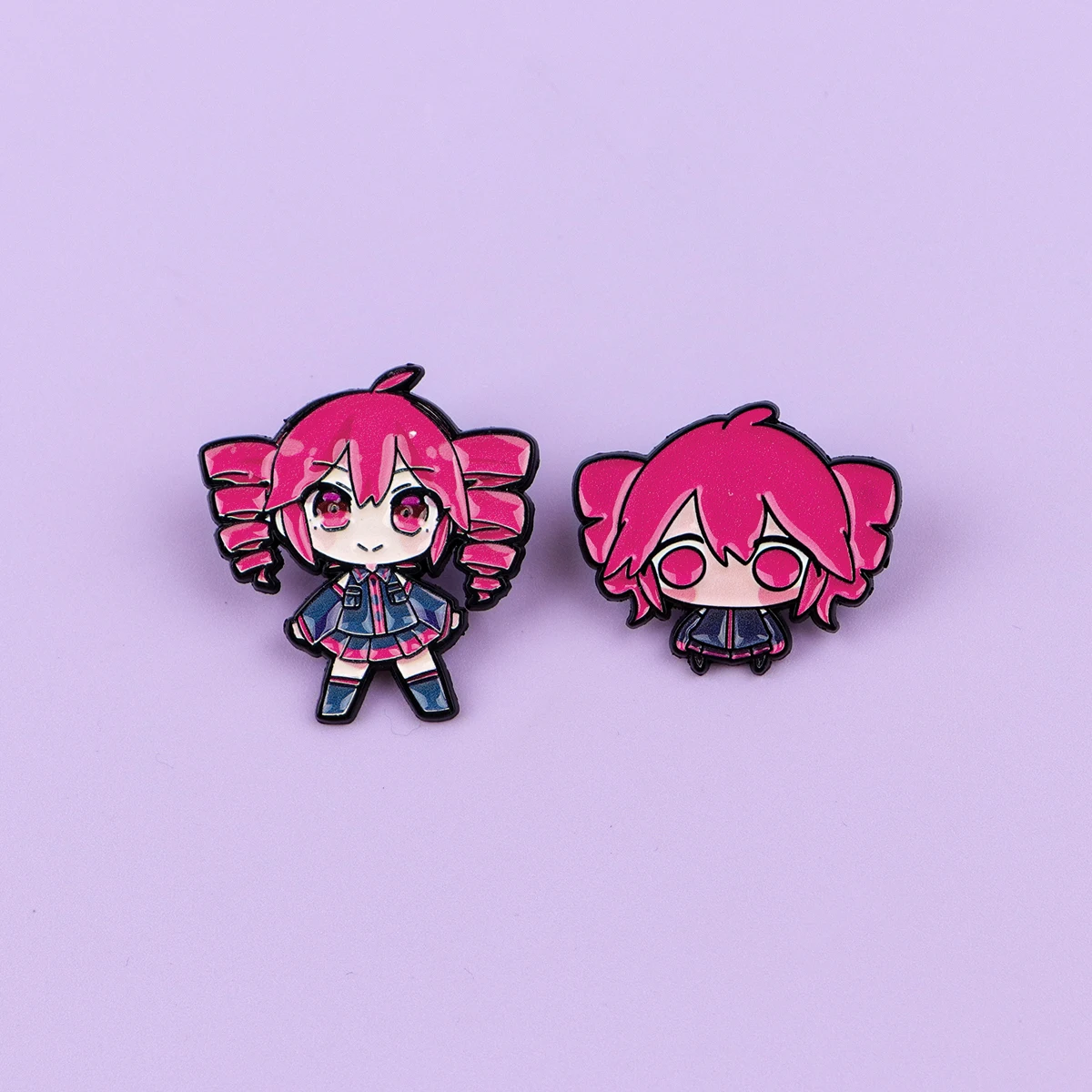 Juego de 11 broches de esmalte de dibujos animados de chica de pelo rojo para solapa, bolso, ropa, mochila, insignias de anime, regalos de joyería para amigos