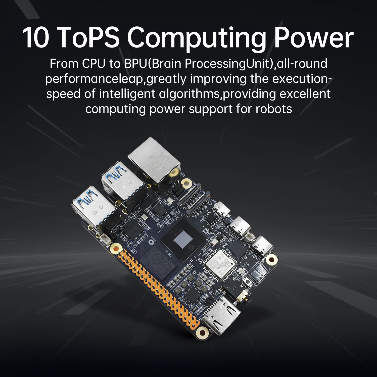 Kit de Desarrollo de Robots D-Robotics RDK X5, 8GB de RAM, Chip Sunrise 5 con IA para Modelos Grandes, 10TOPS, Octa-core Cortex A55 para Proyectos de Computación de Borde