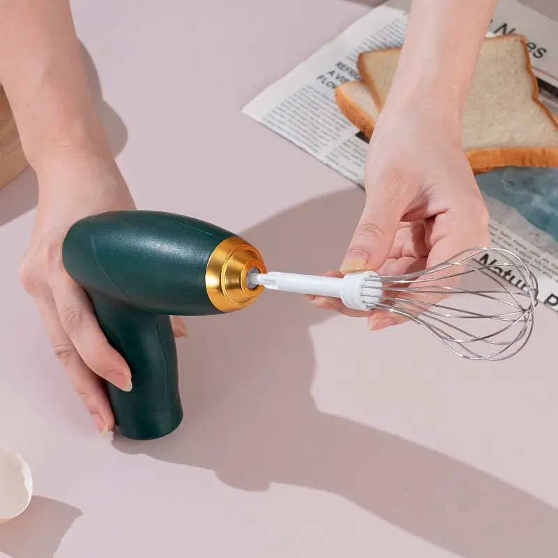 Batidora Eléctrica, Espumador de Leche, Batidor de Huevos Manual, Cafetera Portátil, Máquina para Crema de Pasteles, Batidora de Masa para Cocina