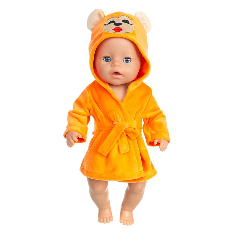 Ropa para muñecas, conjunto de albornoz, pijamas para muñecas americanas de 18 pulgadas/45Cm, accesorios para muñecas bebés recién nacidos, ropa para dormir, regalos de cumpleaños