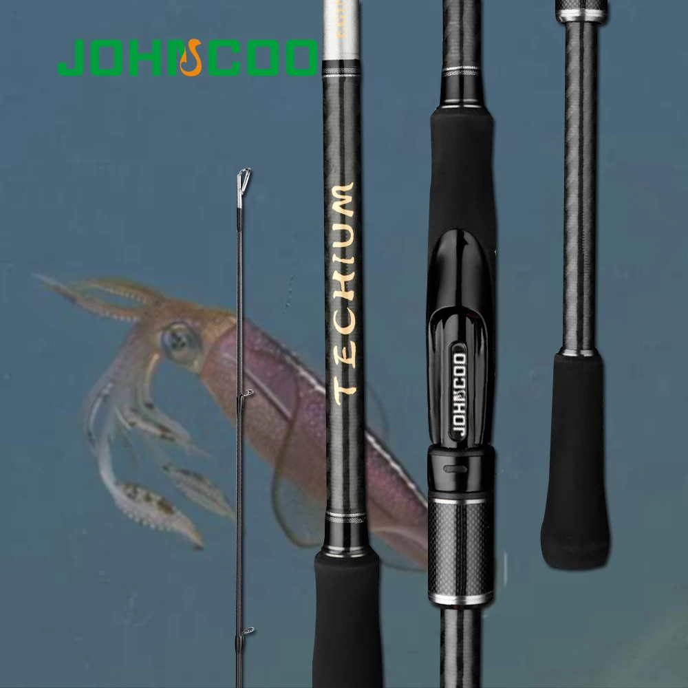 JOHNCOO-varilla Egi de alto carbono, señuelo de calamar, caña giratoria de 832M/832ML Pe 0,4-1,0, tamaño de calamar # 2-4/ # 2-3,5 Súper ligero y sensible