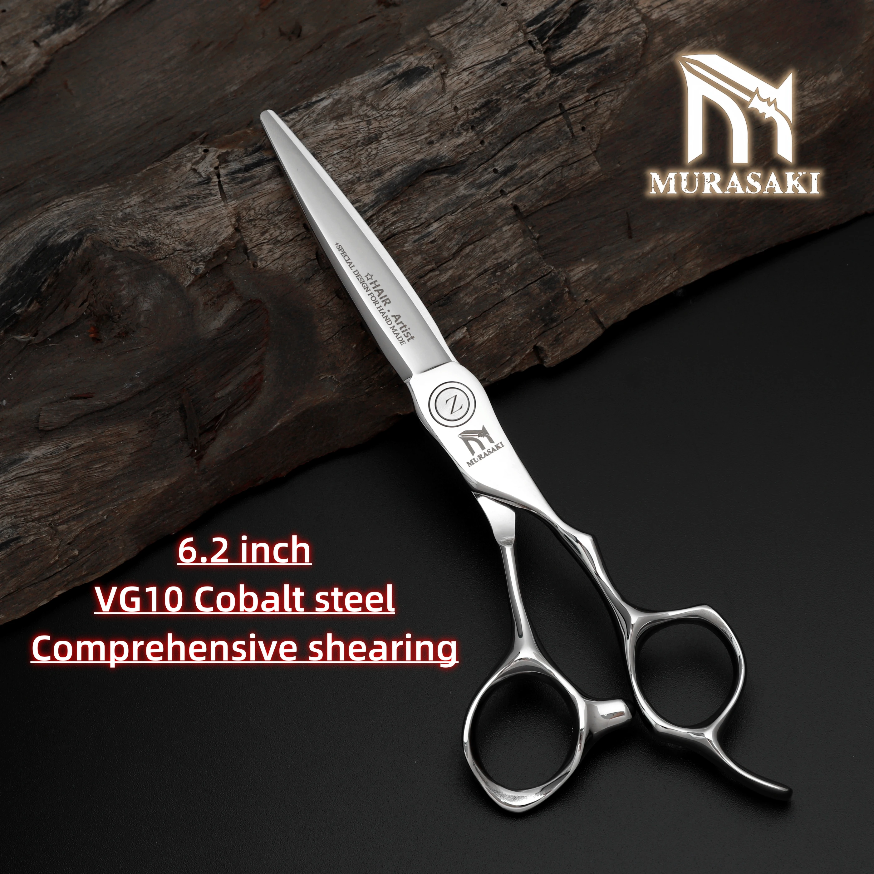 Tijeras Profesionales para Cortar Cabello de 6.2 Pulgadas, Acero Japonés VG10 para Peluqueros, Accesorios de Barbería de Alta Calidad