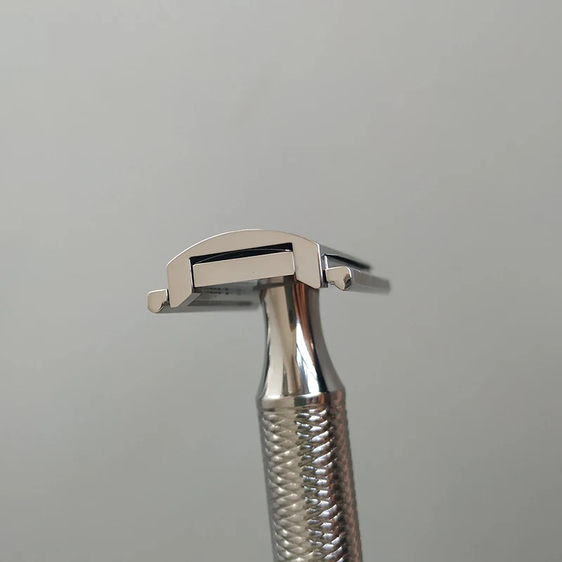 Cabezal de afeitadora de seguridad Dscosmetic AX de acero inoxidable para hombres, para afeitado en húmedo, fabricado con CNC