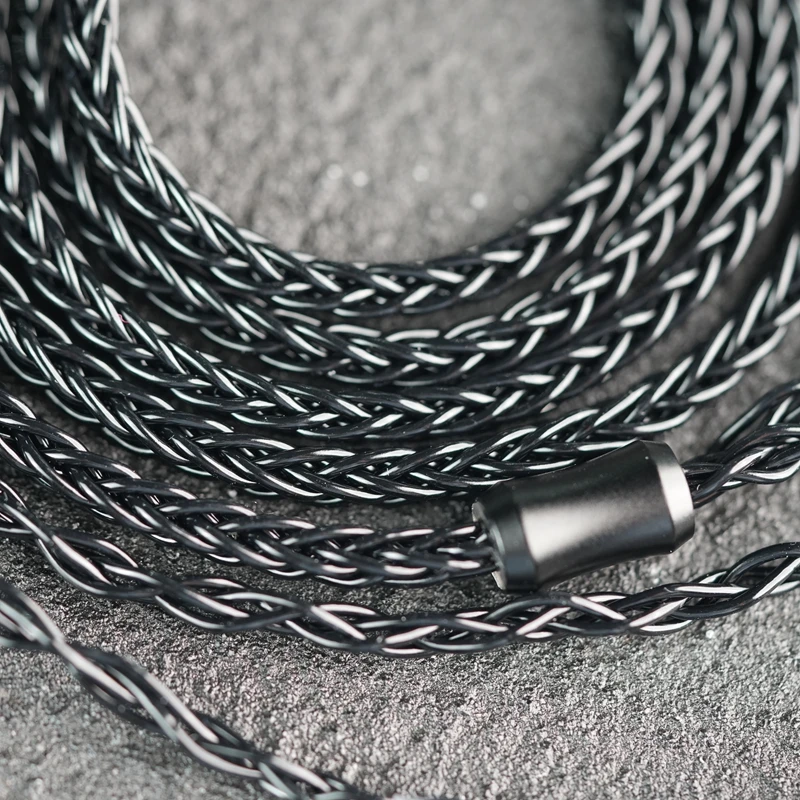 Cable de Actualización para Auriculares XINHS de 8 Hilos Negros con Micrófono