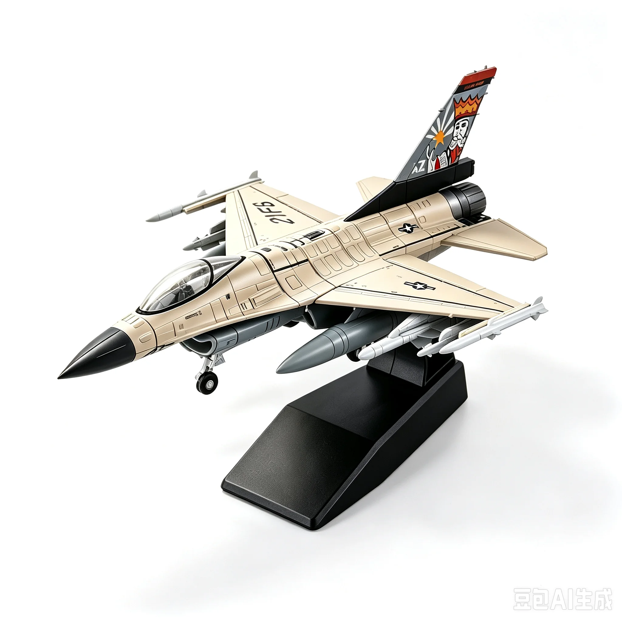 Modelo de avión de combate F-16 Fighting Falcon, réplica de avión militar de plástico y aleación, regalo coleccionable, decoración de escritorio para hobby de aviación, 1:72