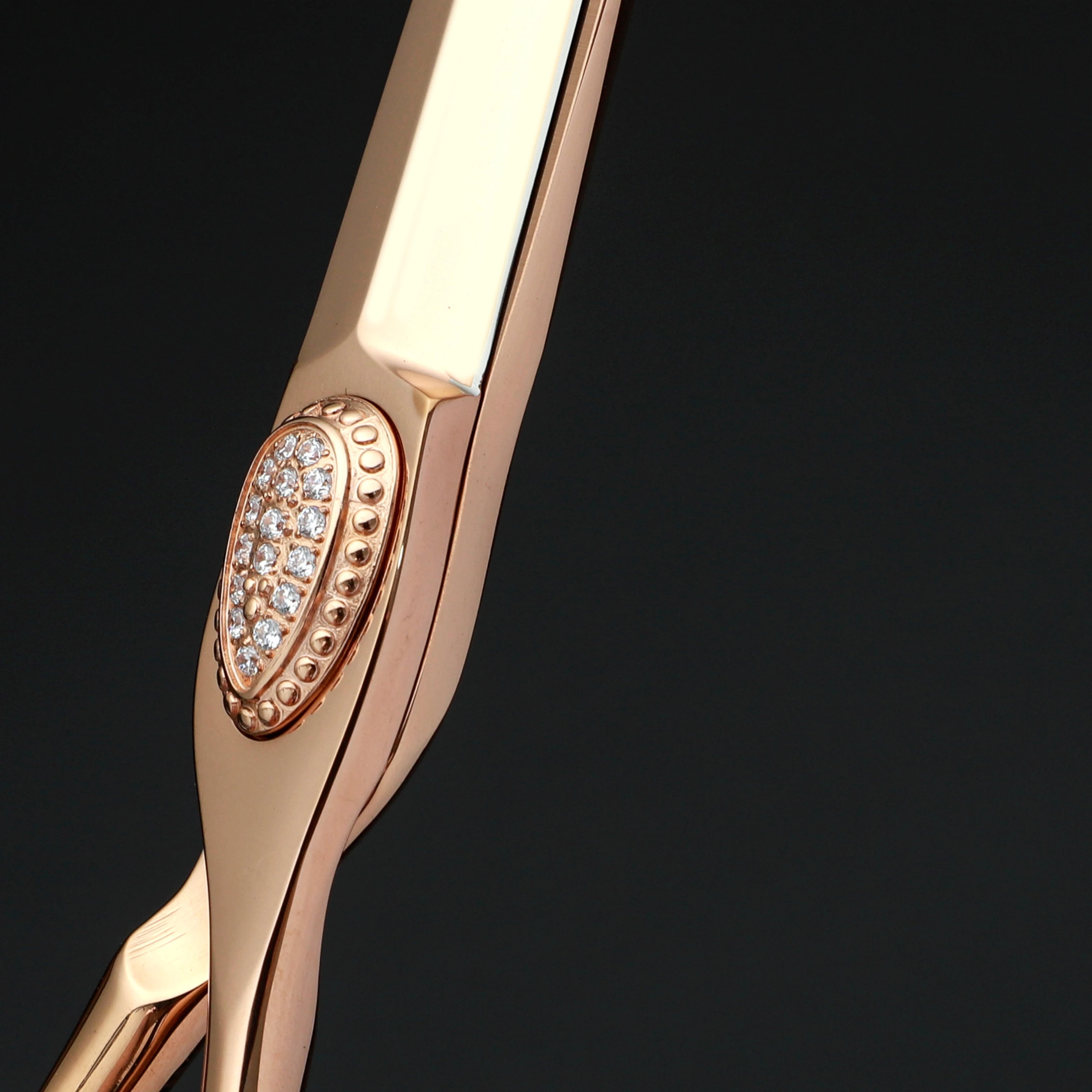 Tijeras de Peluquería MURASAKI en Oro Rosa, Tijeras Profesionales para Cortar el Cabello, Tijeras Planas de Acero Cobalto VG10, Herramienta de Barbería de Alta Gama
