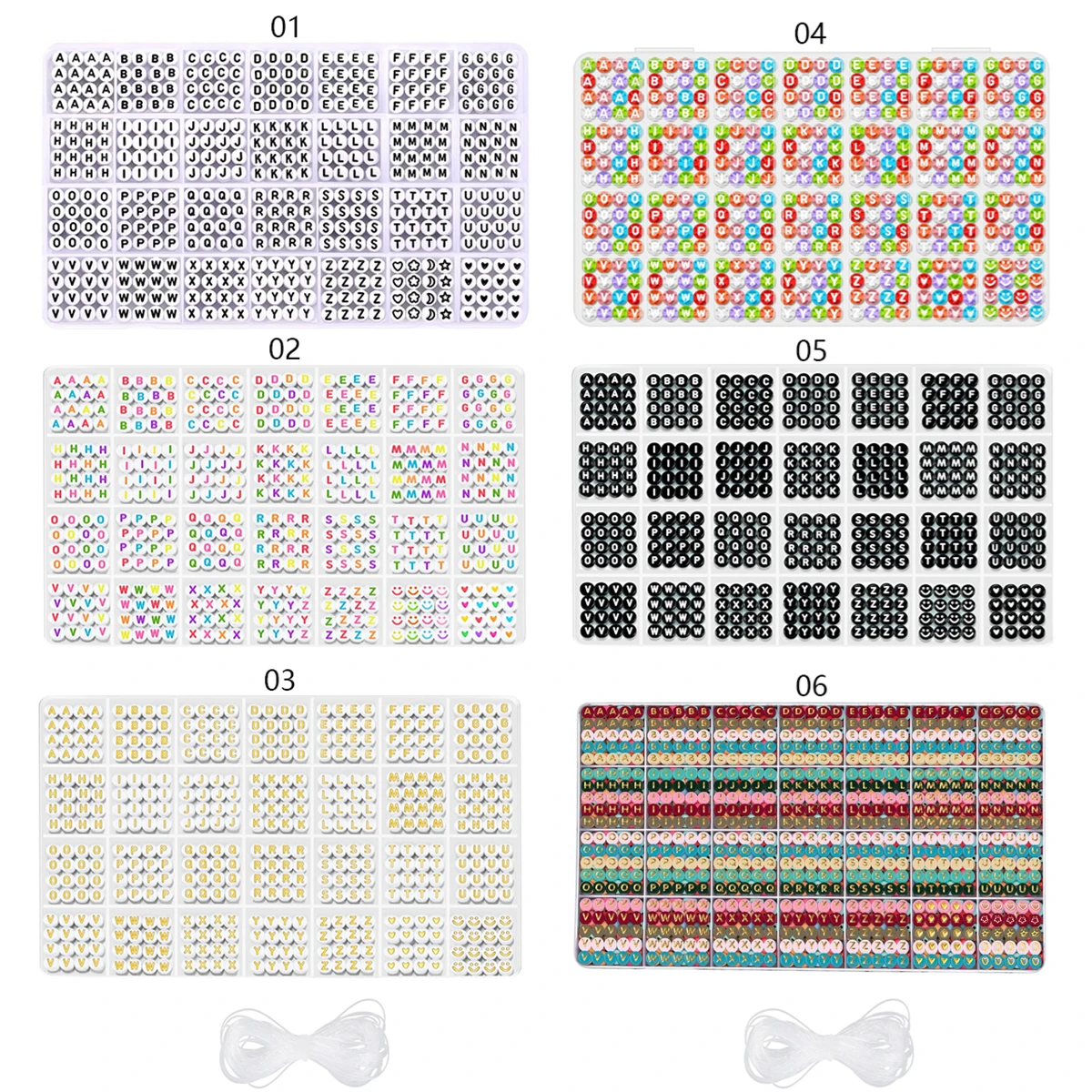 Cuentas del alfabeto Beadsky, kit para hacer pulseras de 840/1400 Uds., 28 estilos de kit de pulsera con cuentas DIY, artesanía de cuentas del alfabeto