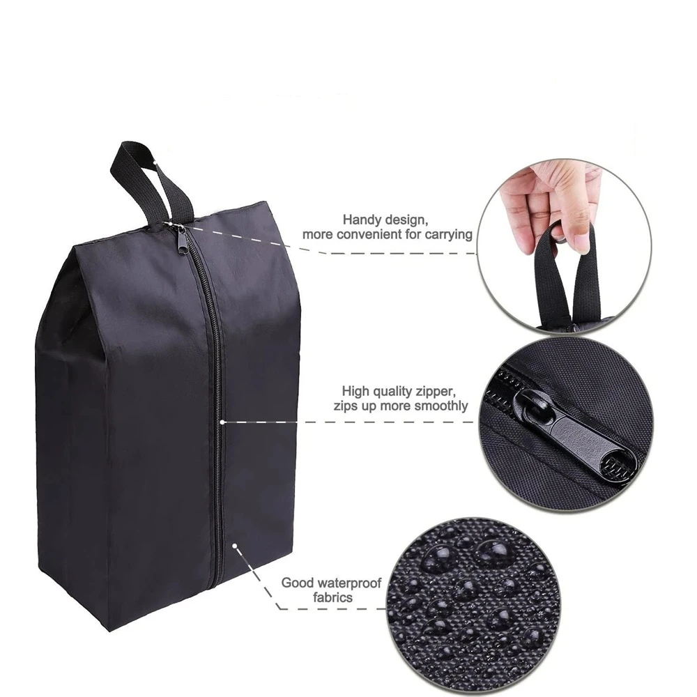 Paquete de 2 o 4 bolsas de almacenamiento de zapatos impermeables de nailon portátiles con cierre de cremallera para hombres y mujeres, organizador de artículos de viaje o familiar
