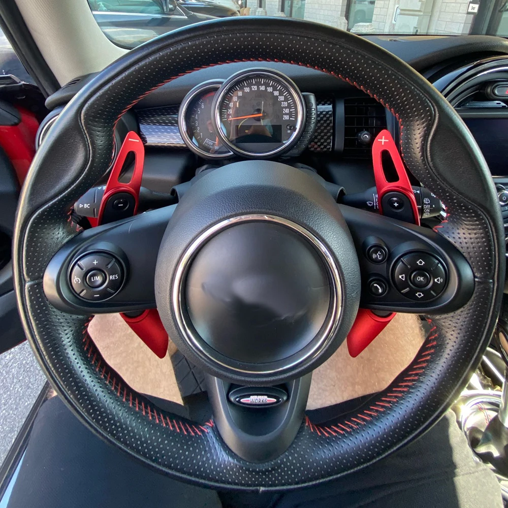 Para MINI Cooper S JCW F54 F55 F56 F57 F60 Countryman Clubman accesorios de cubierta de extensión de paleta de cambio de volante de aluminio