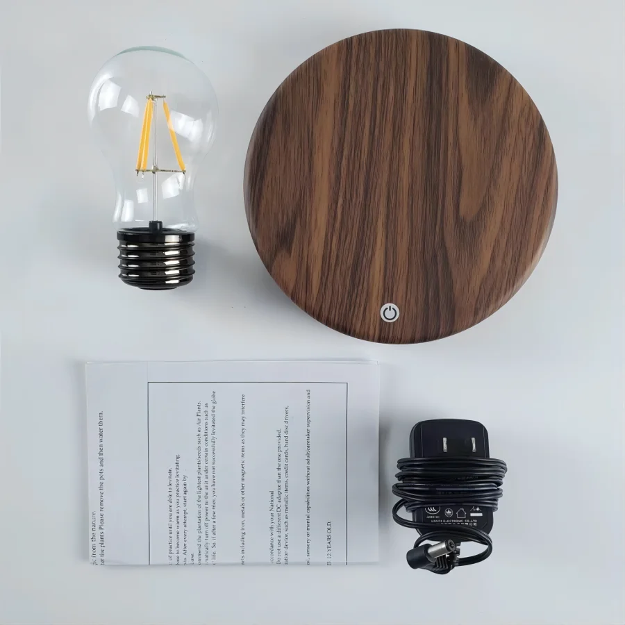 Lámpara de levitación magnética, bombilla LED de vidrio flotante creativa, decoración de escritorio de oficina en casa, mesa de regalo de cumpleaños, luz nocturna novedosa