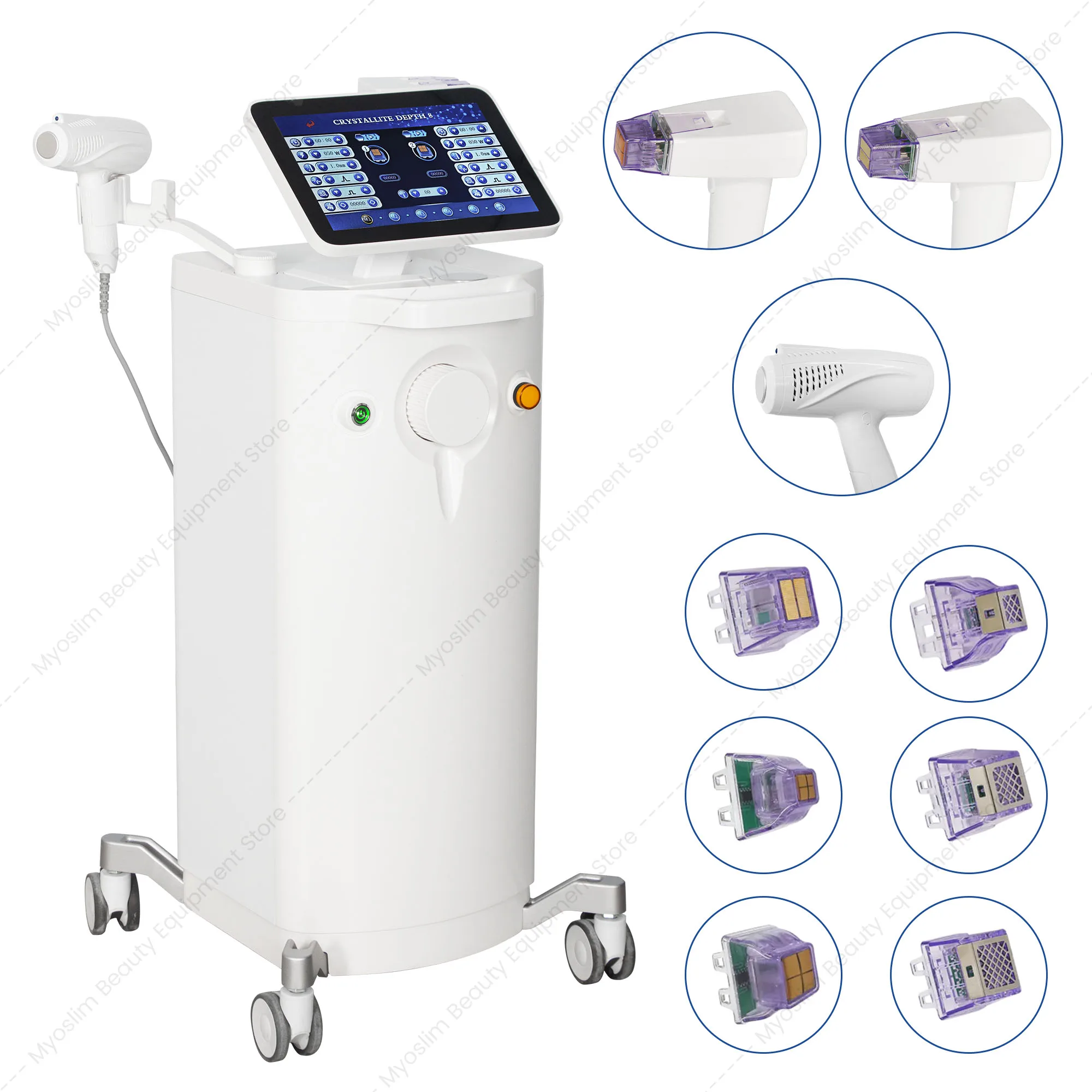 Dispositivo de Microagujas RF Vertical M8 con 3 Manijas, Martillo de Hielo Calmante, Antiarrugas, Máquina para Restaurar la Elasticidad de la Piel