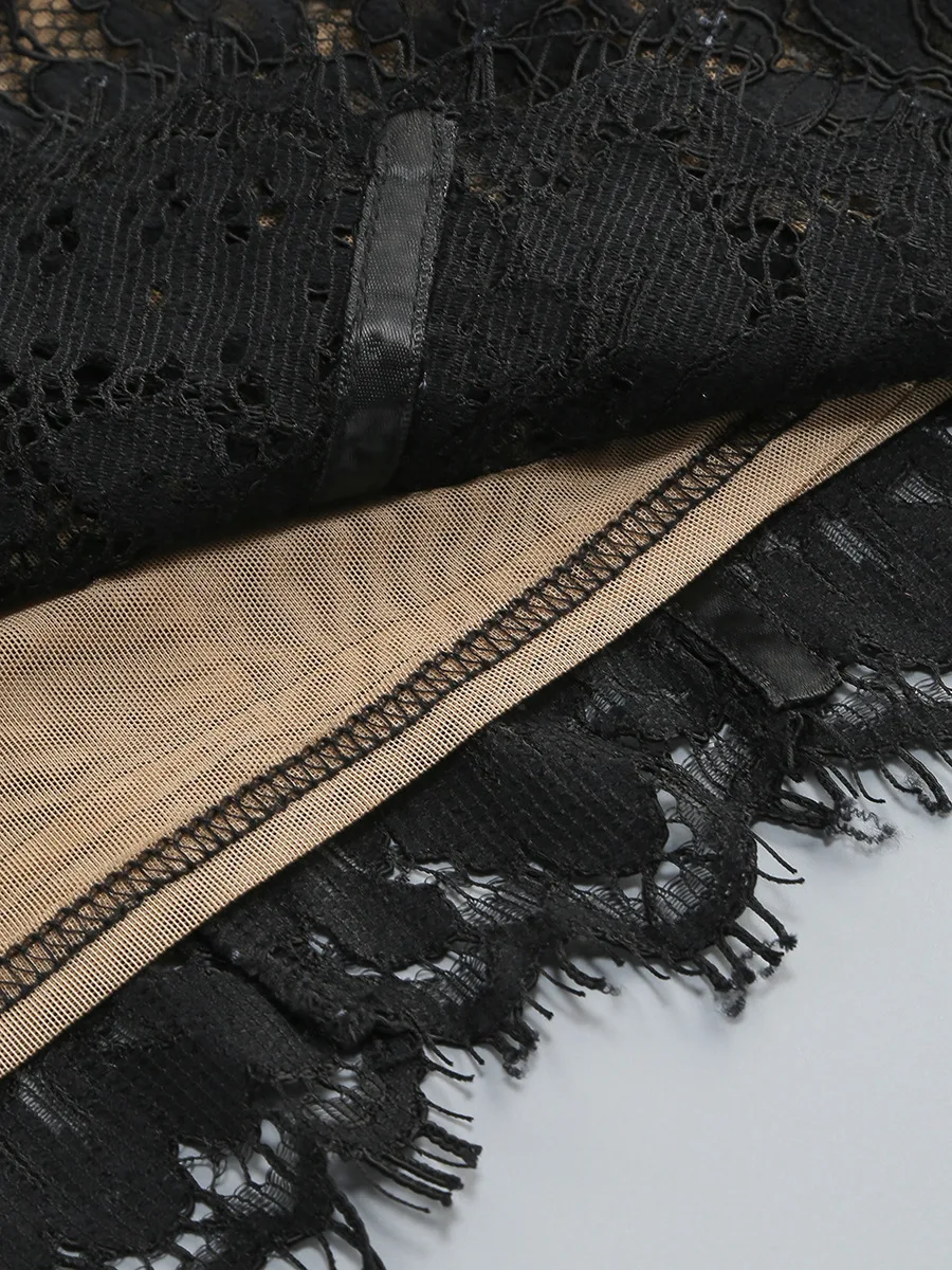 Vestido largo sexi de encaje con cuello cuadrado y tirantes finos para mujer, vestidos ajustados sin mangas de encaje Floral negro, vestidos elegantes de noche para celebridades