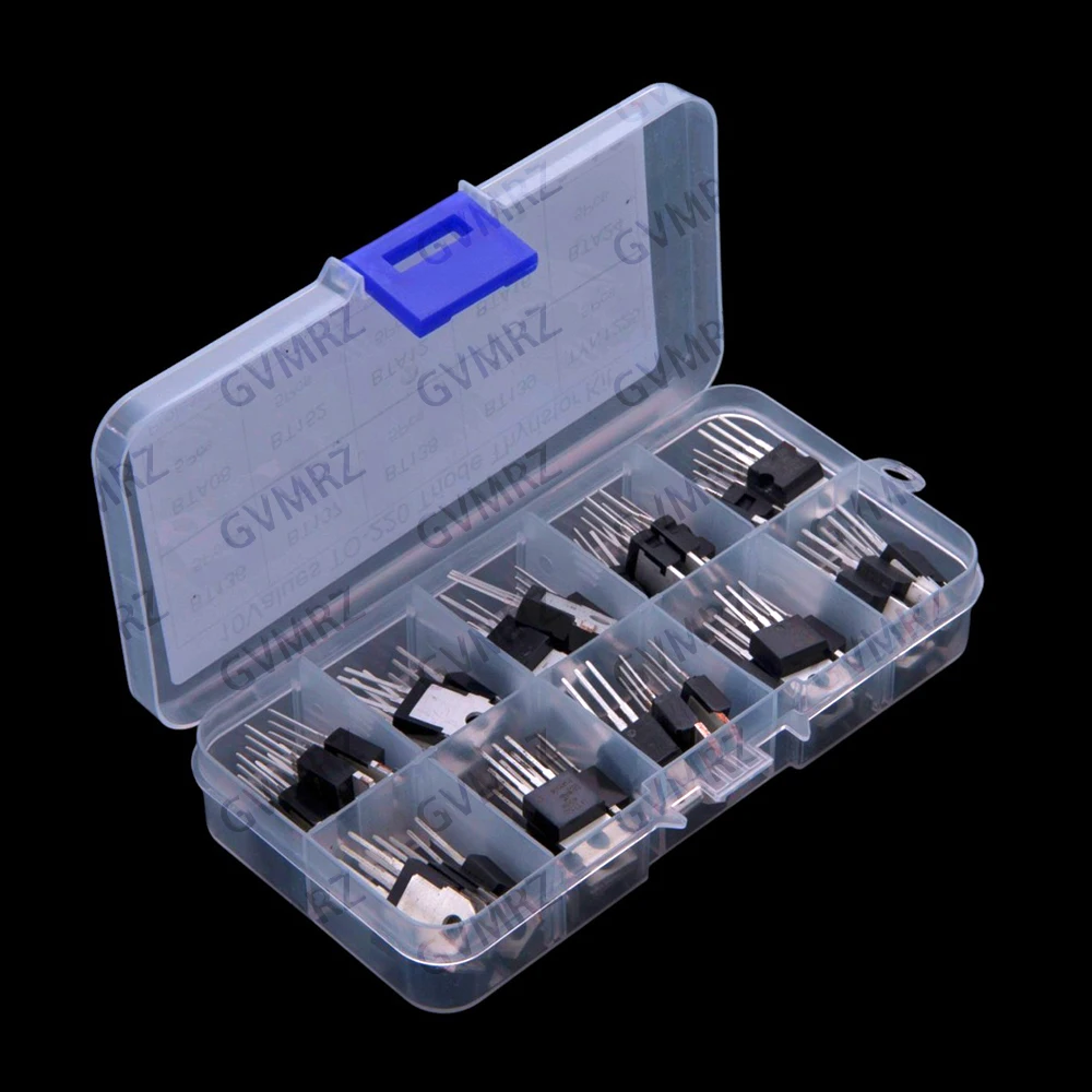 10 valores BT136 BT137 BT138 BT139 50PCS Tiristor controlado por silicio TYN1225 BTA08 BT152 TO-220 BTA12 BTA16 BTA24