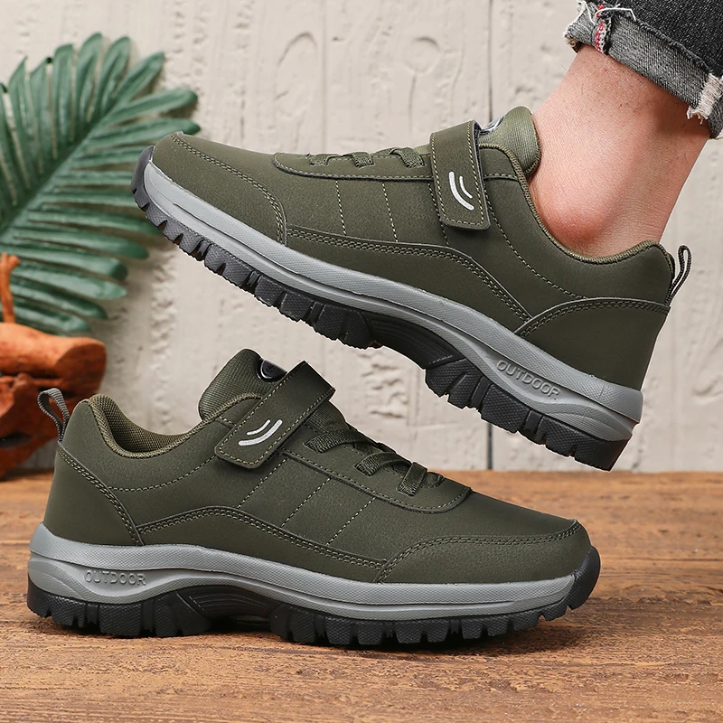 Zapatos de hombre con suela gruesa, antideslizantes, para montañismo, zapatillas ligeras, transpirables, para tenis al aire libre, cómodas zapatillas informales