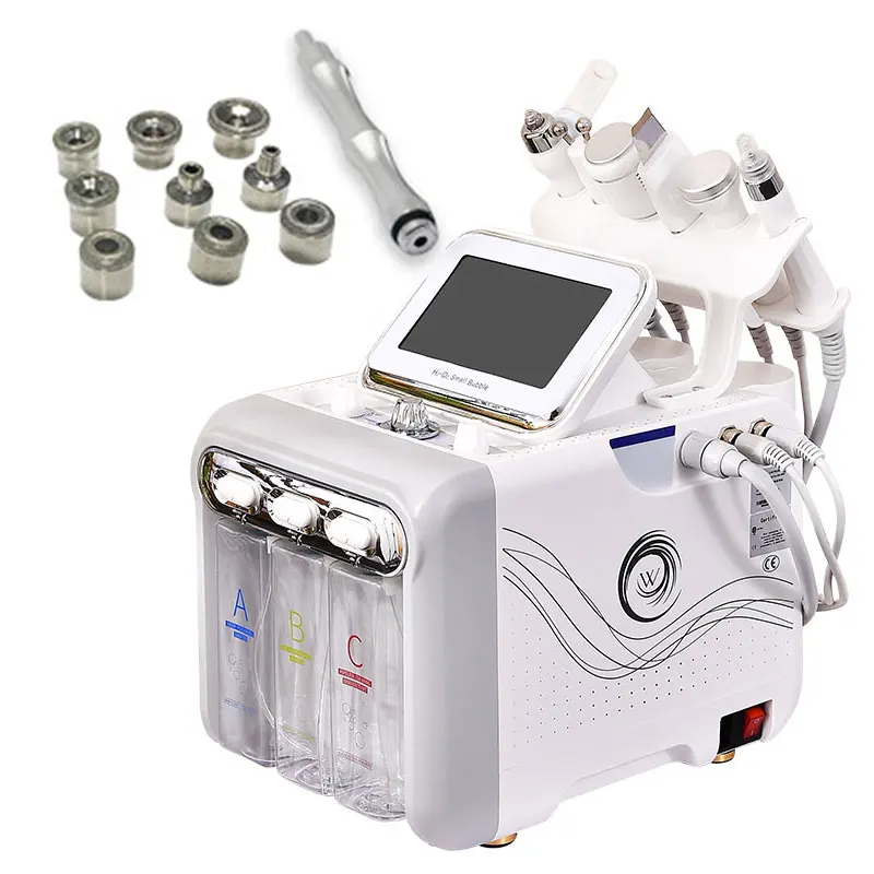 Máquina facial hidro 7 en 1 H2O2, máquina facial de belleza Hydra, muy vendida.