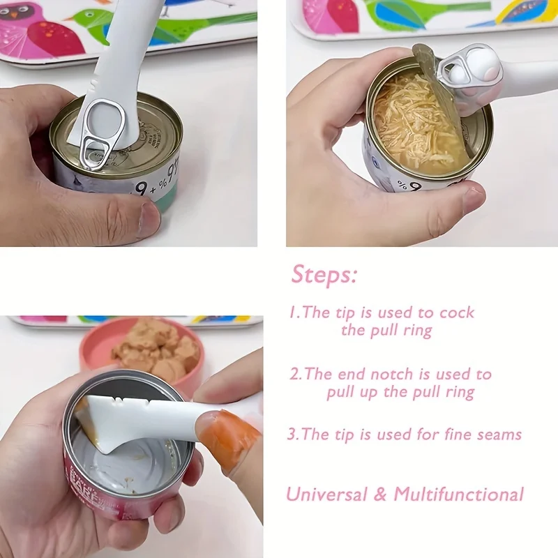 3 tapas de latas de comida para mascotas y cuchara de una lata, cuchara y cubiertas universales de silicona sin BPA para latas de perros y gatos