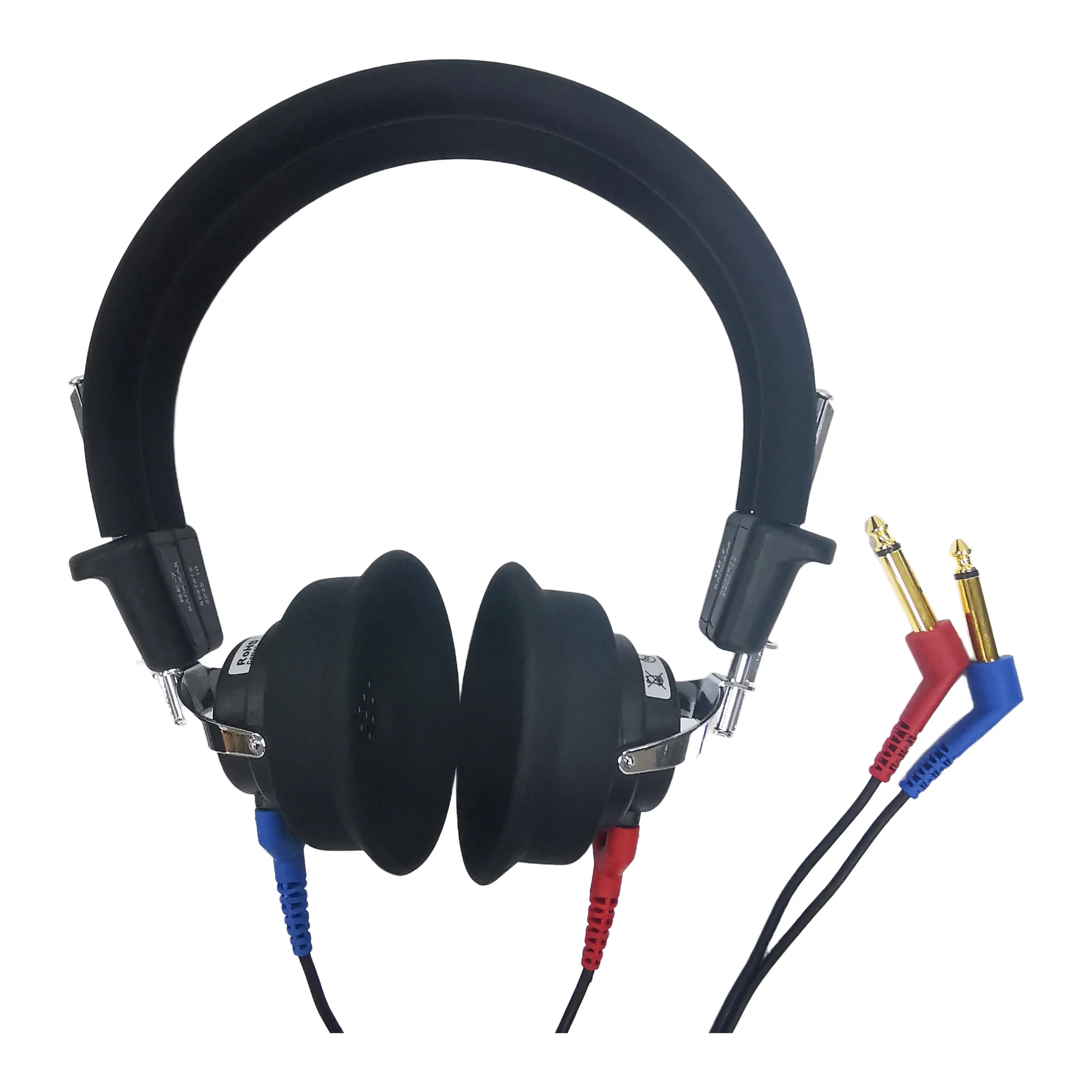 TDH39 RE-7 Auriculares de Conducción Aérea con Conector en L, Accesorio Profesional para Pruebas de Audio, Conector Mono de 6.35mm Chapado en Oro