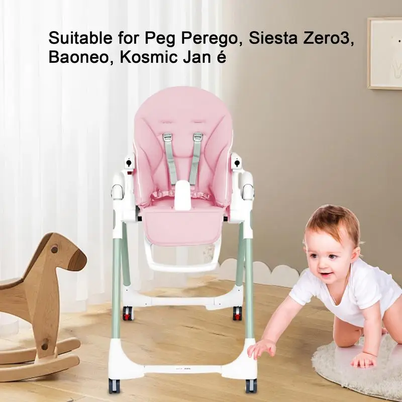 Funda para silla de comedor de cuero PU, funda para silla de comedor de bebé, funda de asiento multifuncional suave con acolchado, cómoda para niños