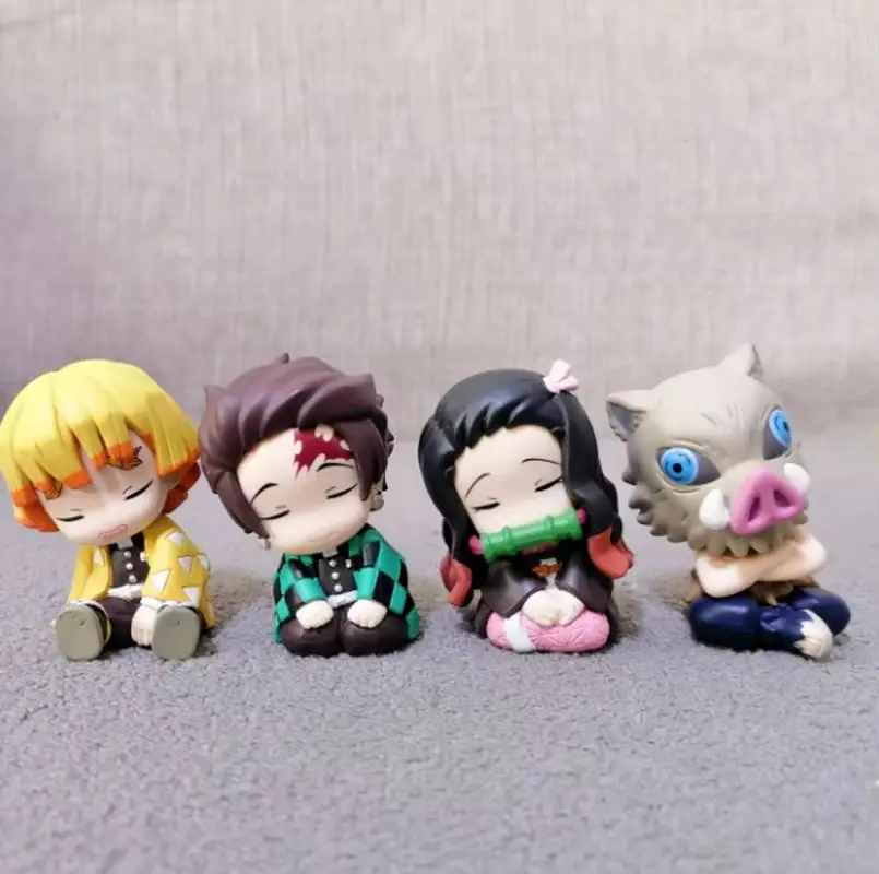 Nuevo en Stock: Figura de Acción Miniatura de Demonio en Postura Sentada Hombro a Hombro, Caja Sorpresa Kawaii Kamado, Decoración de Escritorio, Regalos para Fans