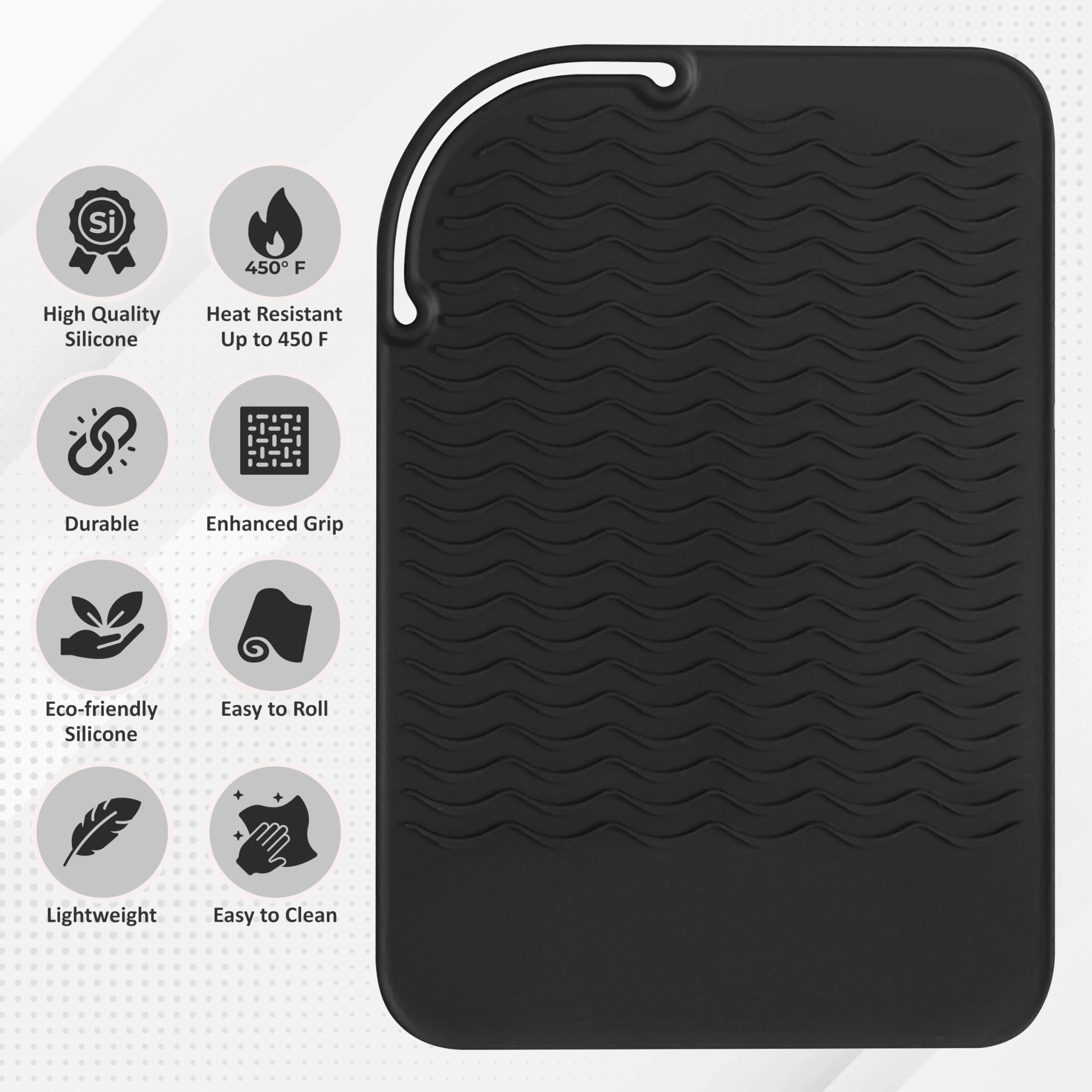 Juego de 3 Alfombrillas Resistentes al Calor para Planchas de Pelo, Plancha de Cerámica de Titanio y Rizador de Pelo, Accesorios para Proteger de Quemaduras