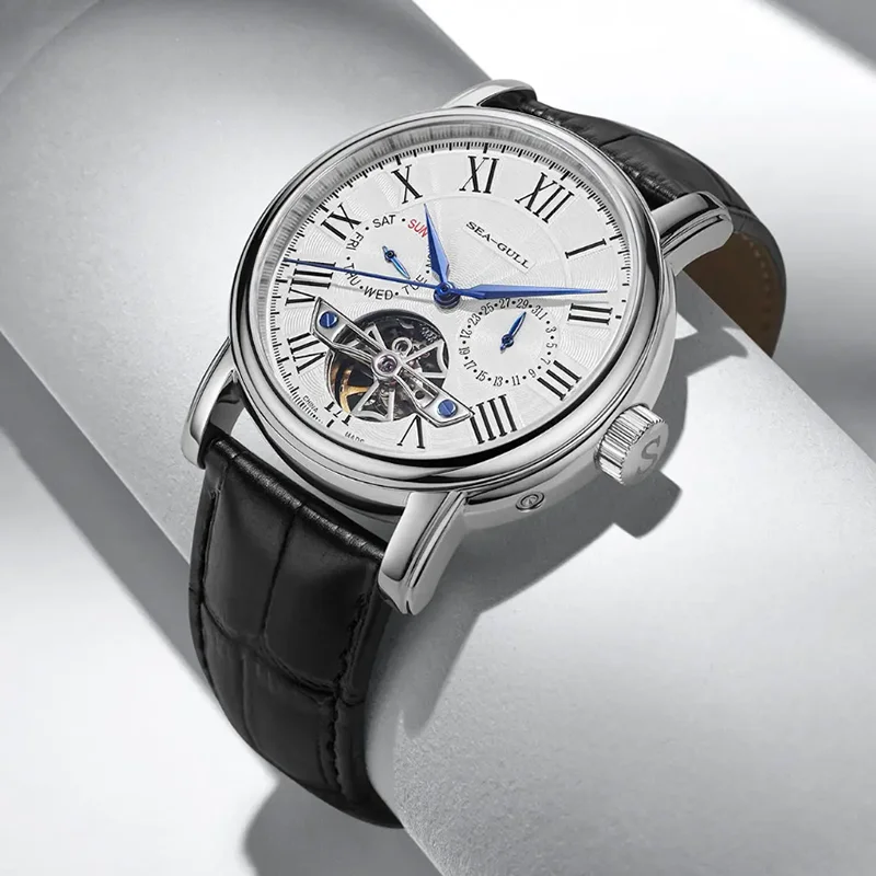 Reloj de lujo SEAGULL para hombre, resistente al agua, con fecha, de acero inoxidable, mecánico, Reloj Hombre 2026 D819.622