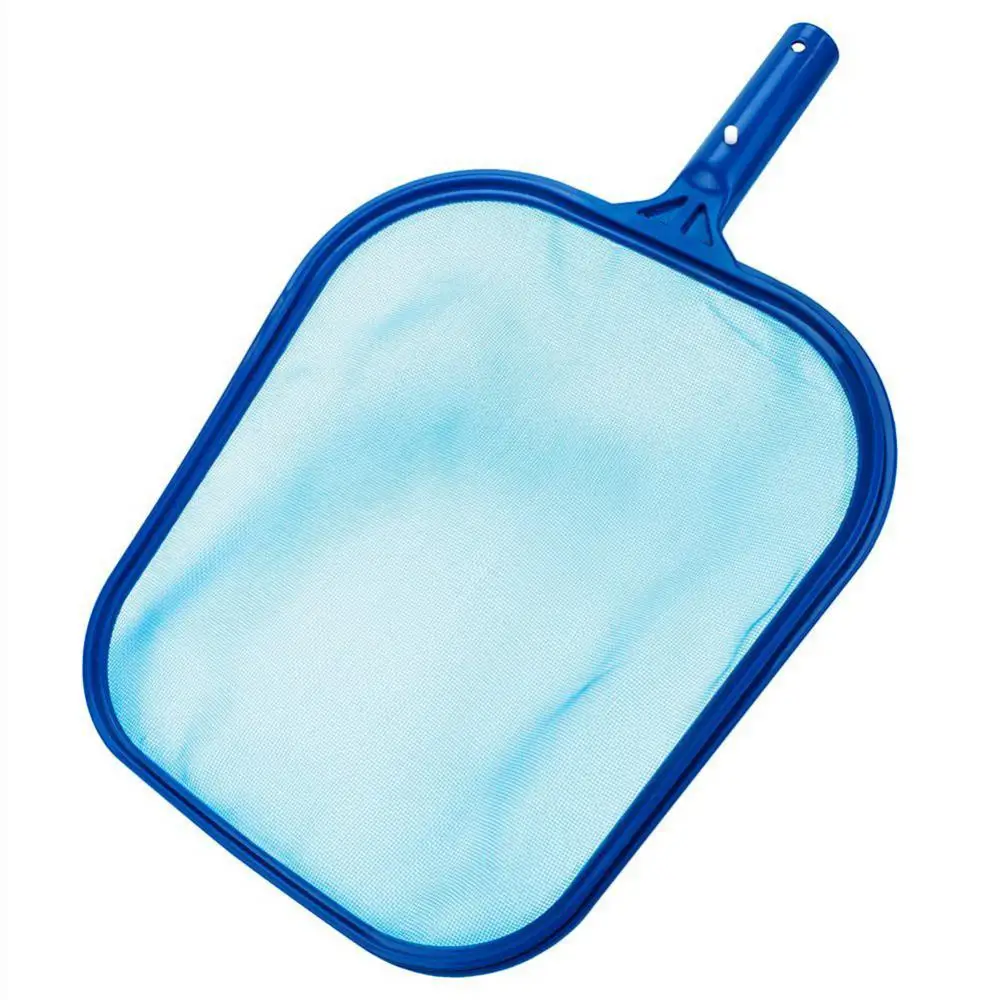 Rastrillo para hojas con red de malla, limpiador de superficies para piscinas y spas, herramienta esencial para el mantenimiento de piscinas.