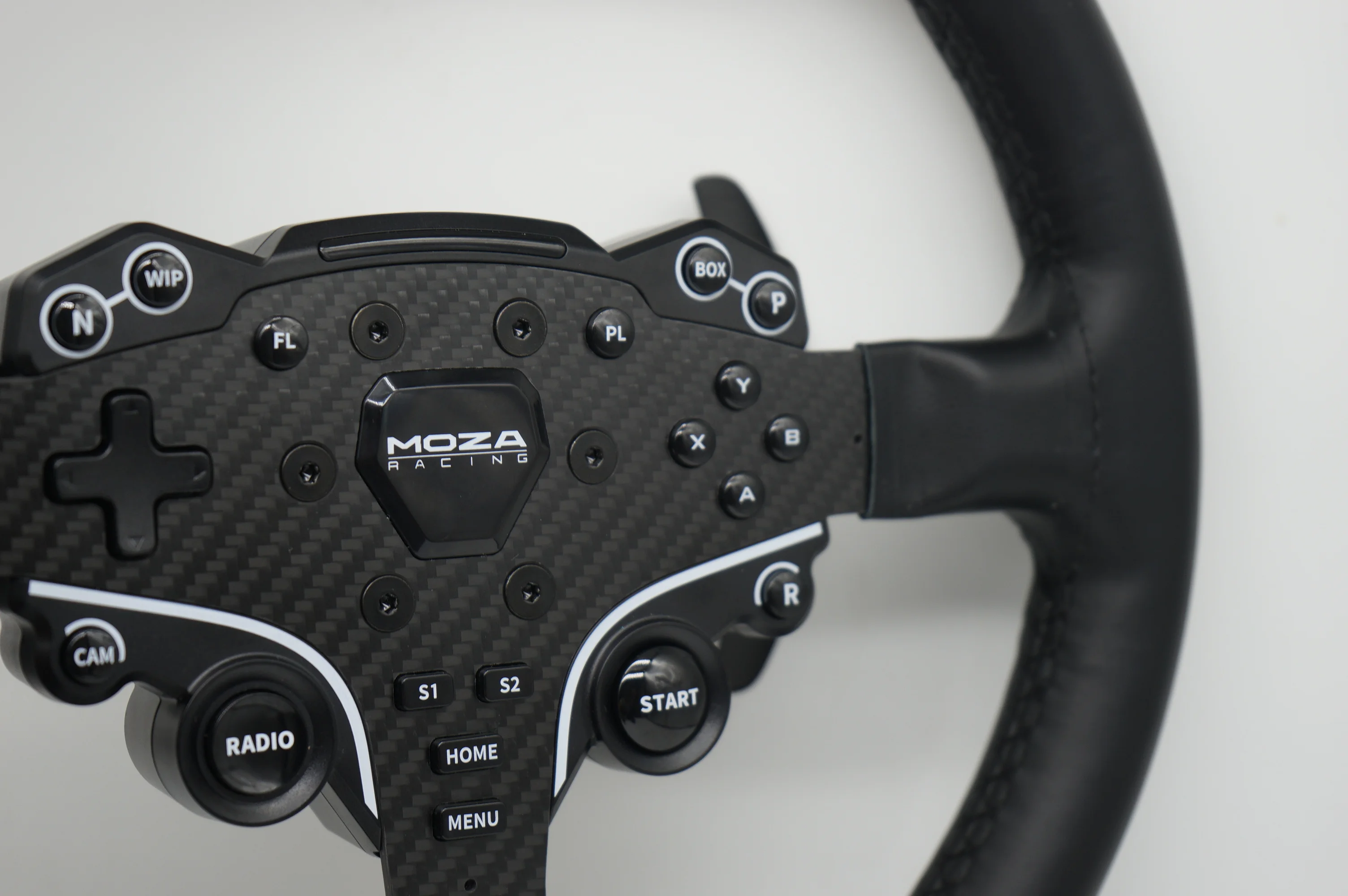 Volante Circular SIMPUSH de 13 Pulgadas (33 cm) para Simulación de Carreras, Compatible con MOZA R5 R3 ES ESX