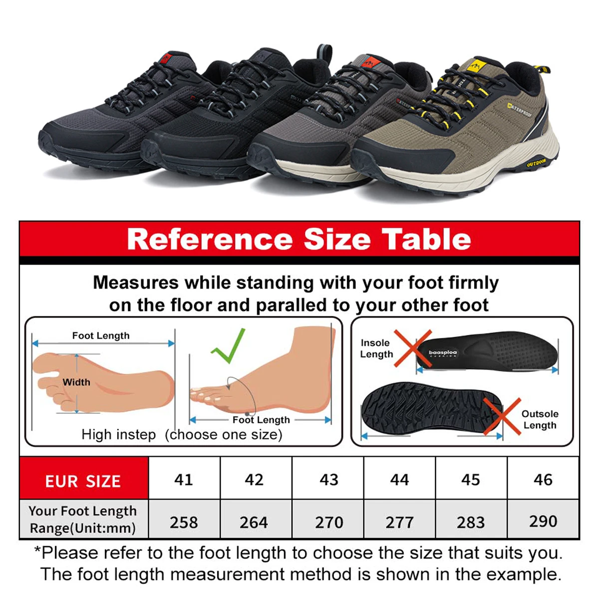 Baasploa, zapatos de senderismo para hombre, marca de alta calidad, zapatillas de deporte para escalada y senderismo al aire libre, antideslizantes, cómodas, impermeables, zapatos deportivos