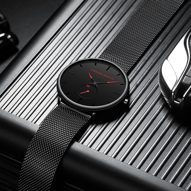Reloj de Pulsera para Hombre, Diseño Simple y Moderno, Caja de 40 mm, Resistente al Agua, Correa de Acero Inoxidable, Esfera Pequeña, Cuarzo, Relogio Masculino