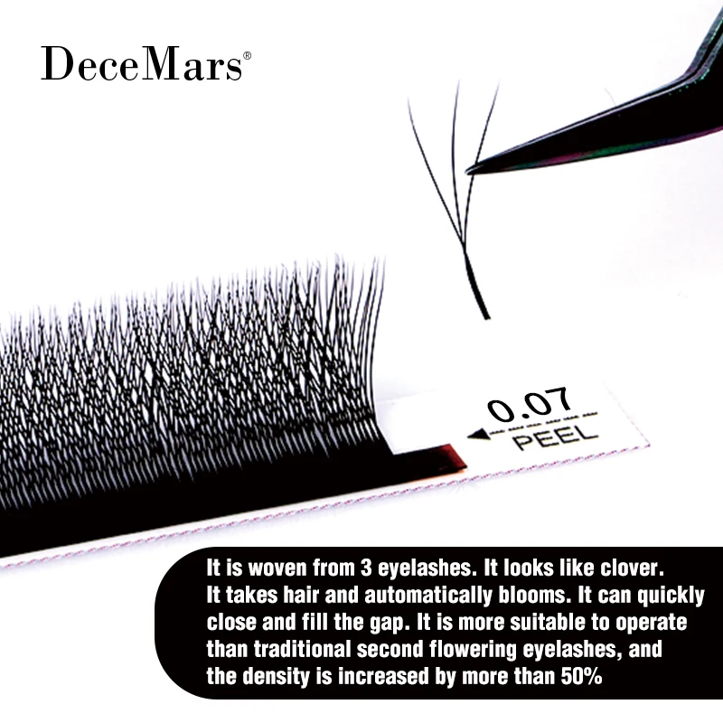 Extensiones de Pestañas DeceMars, 5 Estuches, Extensiones de Pestañas 3D en Forma de W