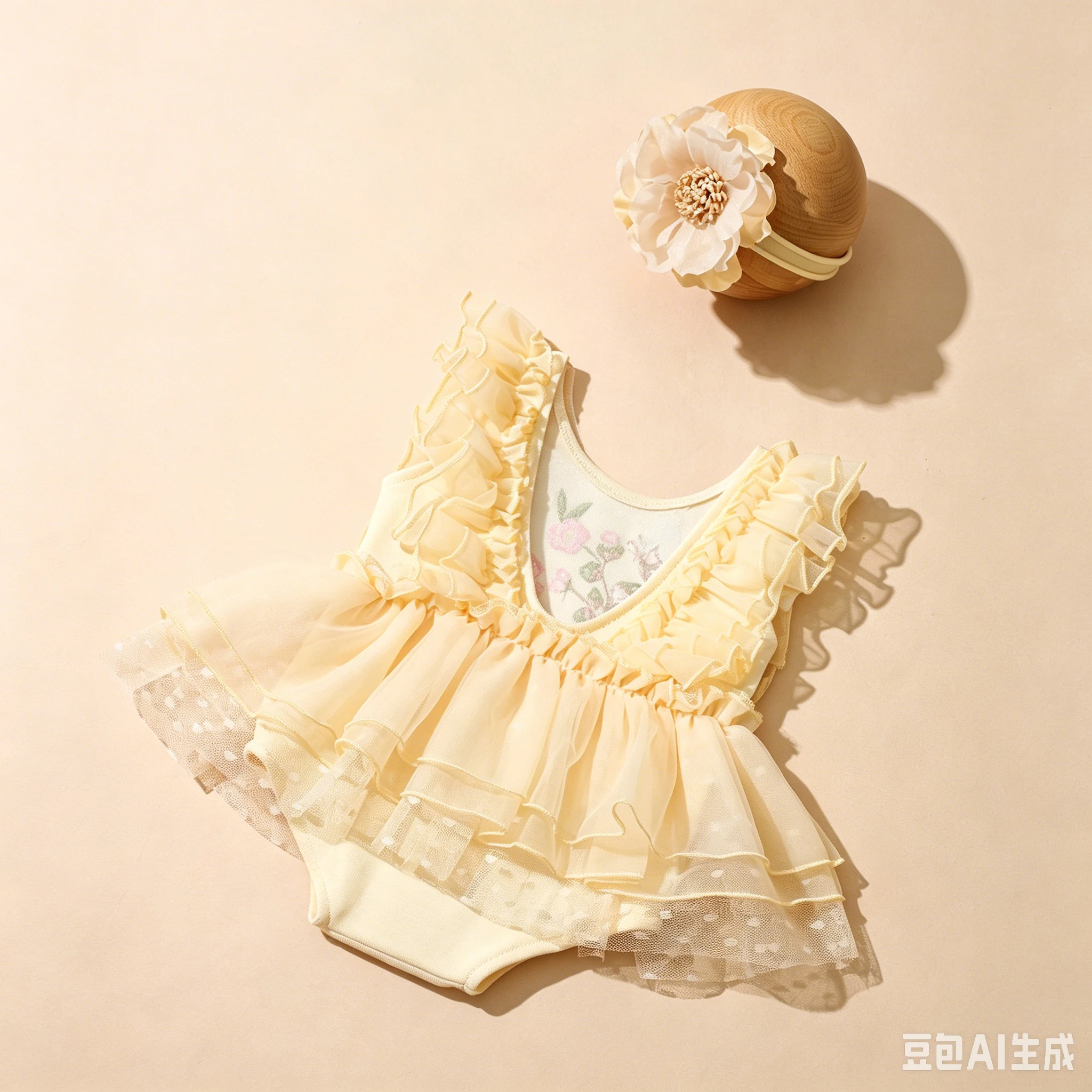 Conjunto de Tutú para Bebé Recién Nacida, Body de Tul con Bordado de Mariposas y Flores, Sin Mangas, con Diadema de Flores para Fotografía