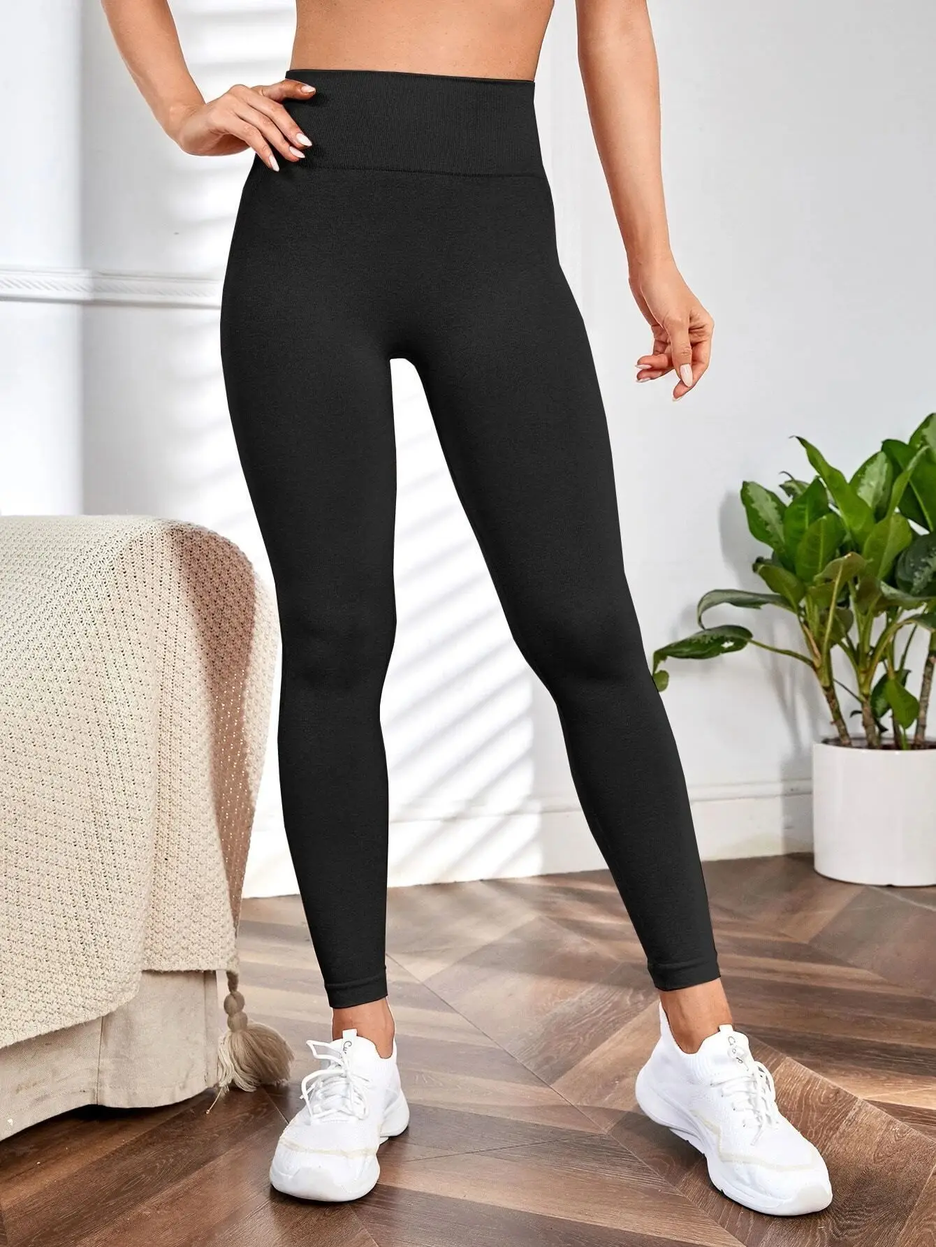 Pantalones de Yoga Ajustados para Mujer, Sin Costuras, Color Sólido, Multicolor Opcional, Cintura Alta, Pantalones Capri para Ejercicio y Running