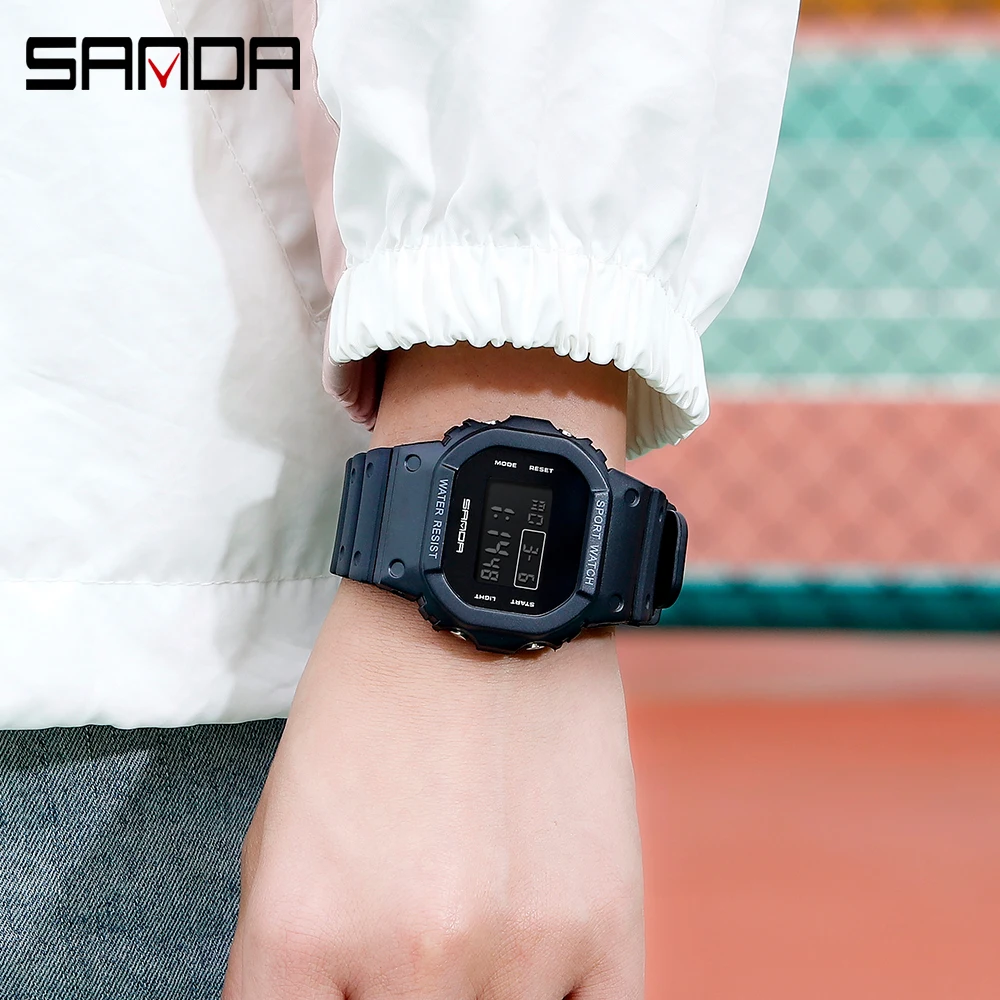 Reloj Digital SANDA estilo G para hombre, reloj deportivo resistente al agua para hombre, reloj electrónico para niño y niña, reloj Masculino Relógio Mulhe