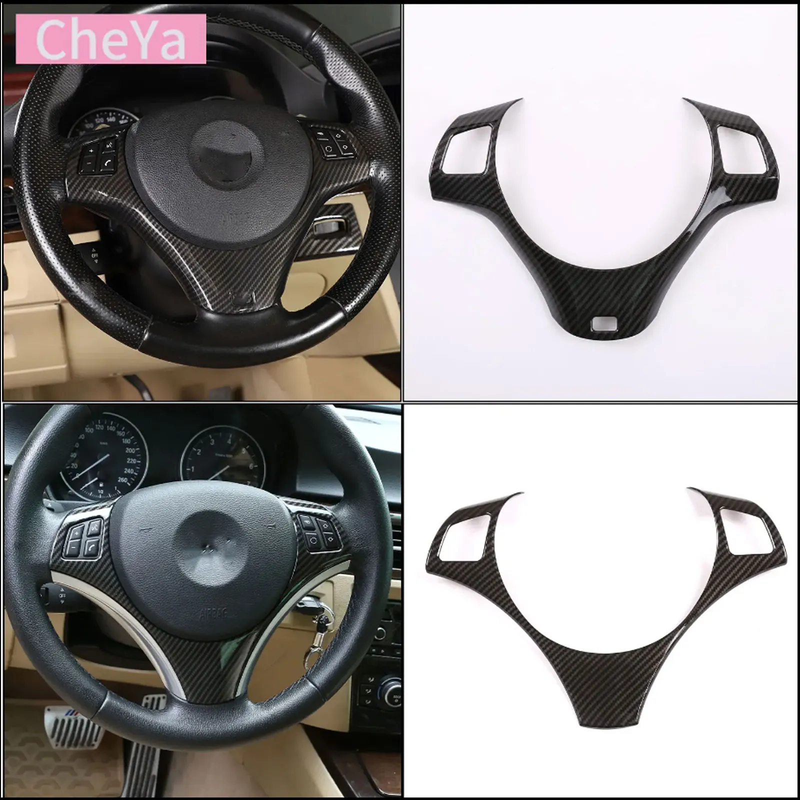 Marco Decorativo para Botones del Volante de Coche, para BMW Serie 1 y 3 E82 E84 E87 E90 E92 E93 2004-2012, Accesorios Interiores
