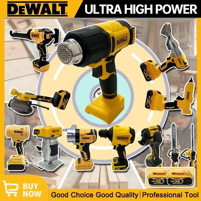 Herramientas Eléctricas Multifuncionales DeWalt, Amoladora Angular Inalámbrica sin Escobillas, Cortadora, Llave Eléctrica, Pulidora, Bomba de Aire, Pistola de Calor para 18v