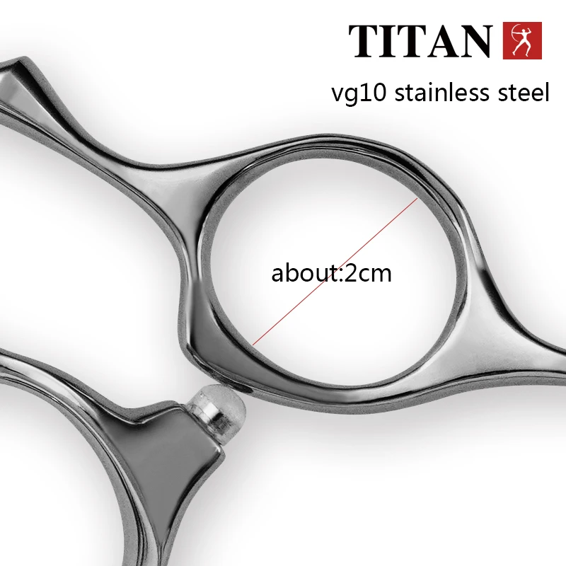 Tijeras de peluquería profesionales Titan de 6.0 pulgadas, de acero inoxidable VG10, para cortar y entresacar el cabello.