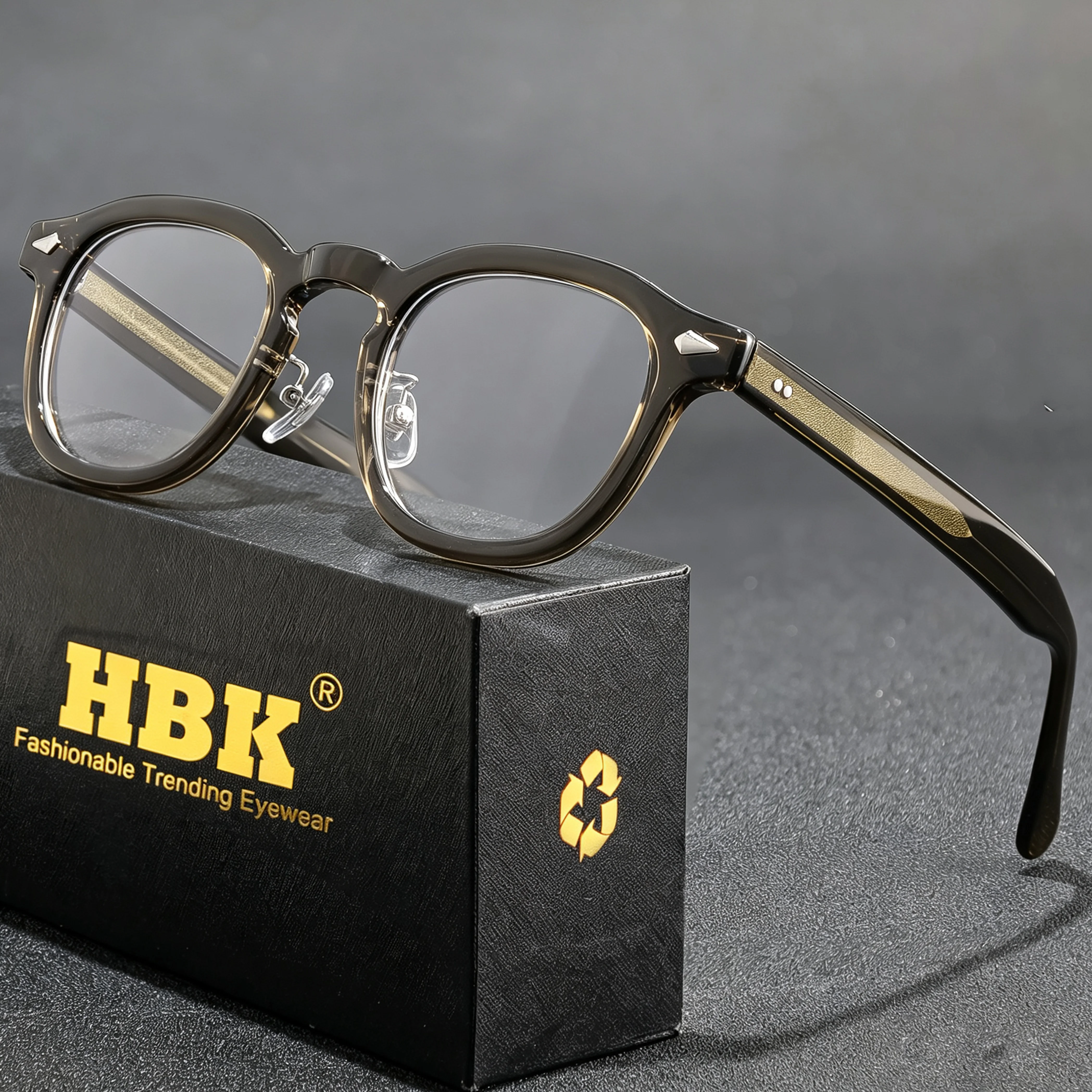 HBK Retro - Monturas de Gafas para Hombre, Lentes de Lujo con Protección Contra la Luz Azul, Montura TR-90, Gafas de Lectura para Mujer, Gafas para Computadora