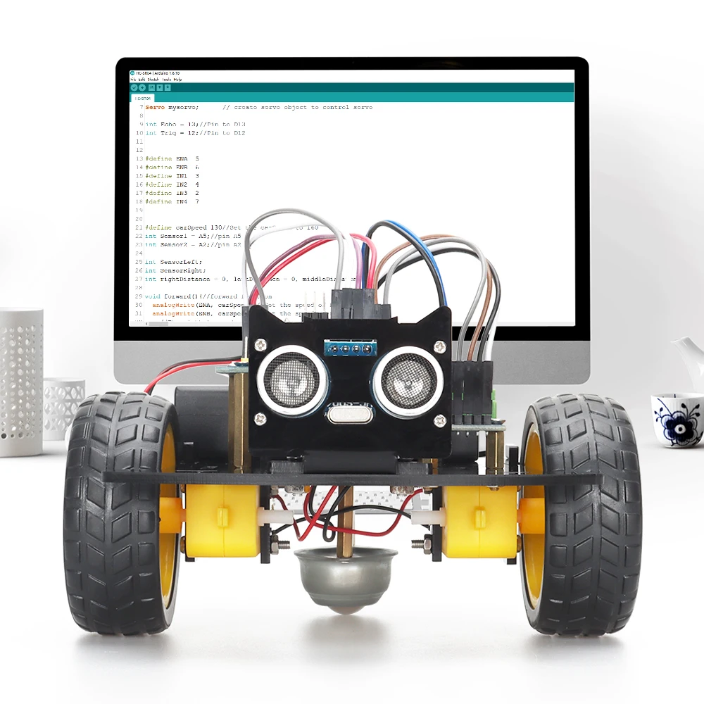 TSCINBUNY-Kit de Robot de arranque inteligente para programación Arduino, aprendizaje y desarrollo de habilidades, Kit completo, Kit robótico educativo
